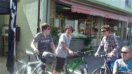 Lawrence is pleased that his bottom bracket no longer creaks outside the Unterseen, Interlaken bike shop